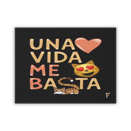 Una vida Me Basta 'Alfombra para comida de mascotas '(24x18)