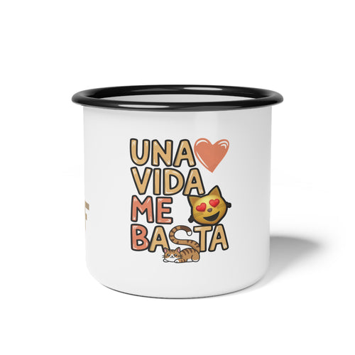 Una Vida Me Basta ''Tasa de campamento con borde negro''