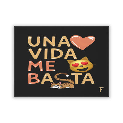 Una vida Me Basta 'Alfombra para comida de mascotas '(24x18)