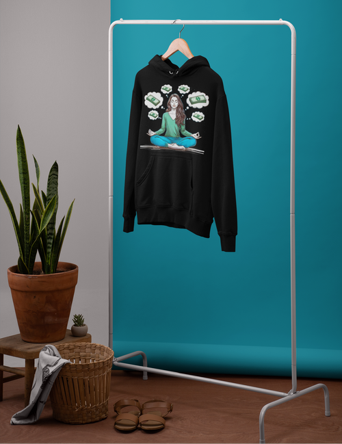 Concentrada En El Billete  ''Sudadera con capucha unisex''